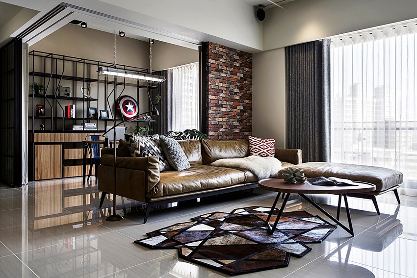 裝修案例工業風格室內裝修效果圖-客廳 裝修案例工業風格室內裝修效果圖-客廳