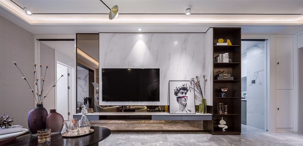 江門市東興大道住宅樓輕奢風(fēng)格三居室裝修案例