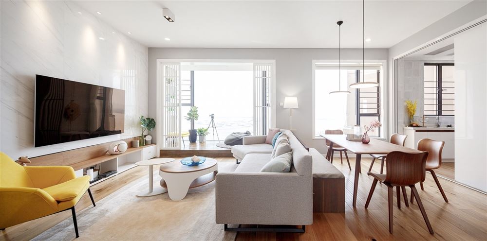 江門市江海怡景灣北歐風格三居室裝修案例