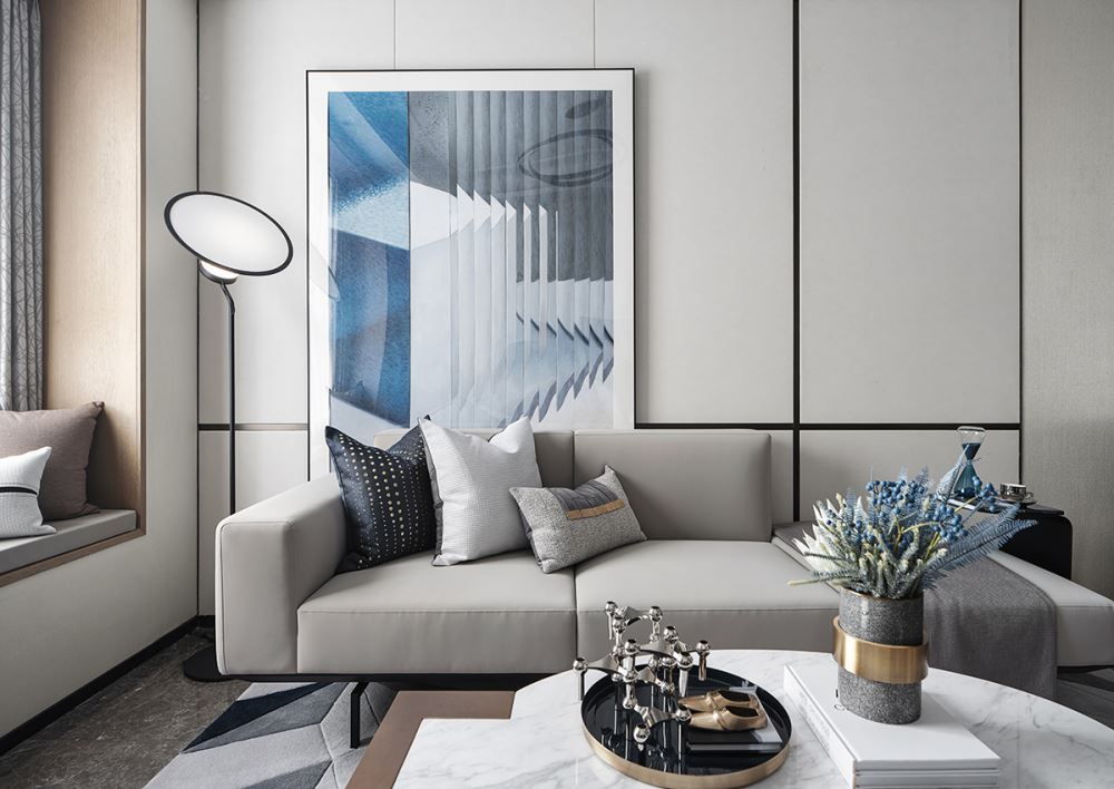 楚雄彝族自治州東晟天湖名城現代簡約風格三居室裝修案例