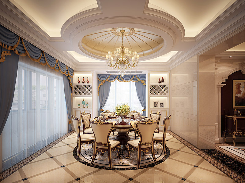 潮州市半小區(qū)輕奢風(fēng)格別墅裝修案例