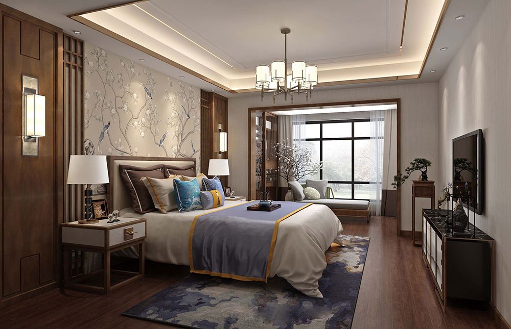 佛山市海倫堡菁華府新中式風格復式裝修案例