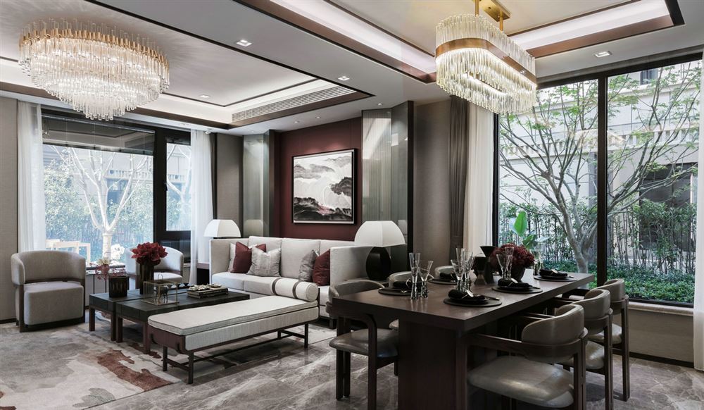 佛山市佛奧灣新中式風格別墅裝修案例