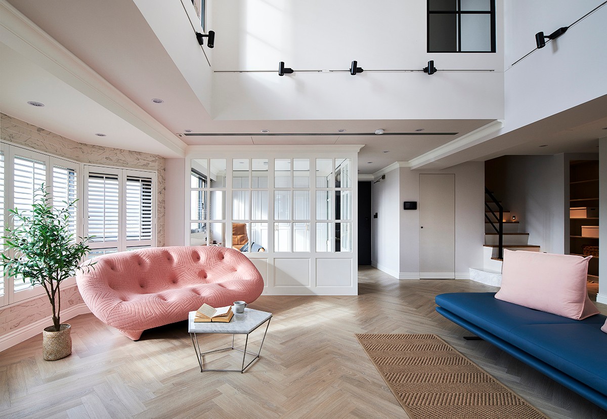 裝修案例美式風(fēng)格復(fù)式裝修效果圖-客廳 裝修案例美式風(fēng)格復(fù)式裝修效果圖-客廳