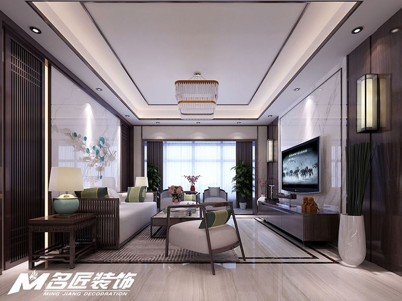 佛山市方直&middot;瓏湖灣歐式風格三居室裝修案例