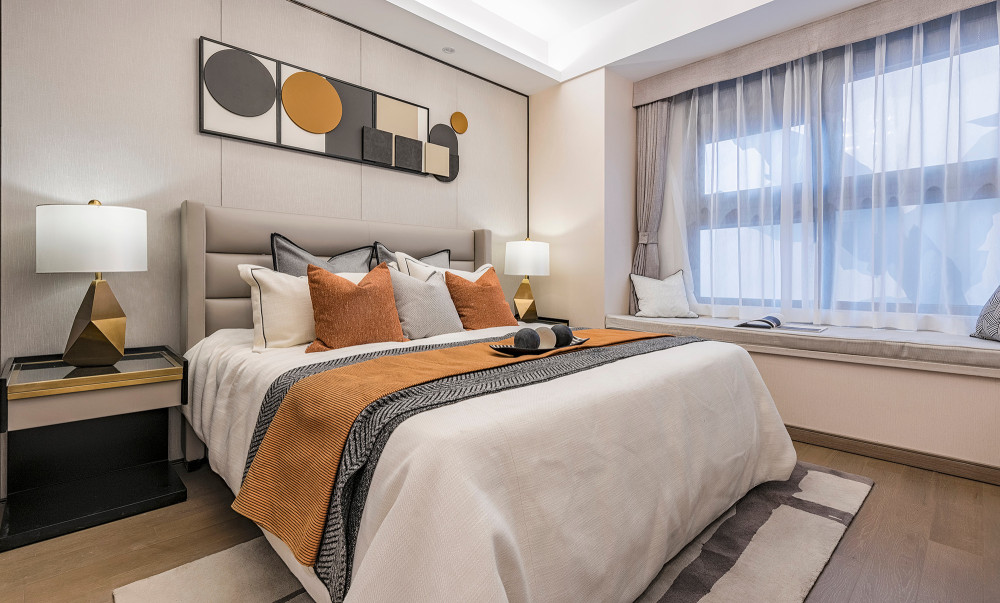 現代簡約風格室內家裝案例效果圖-臥室 現代簡約風格室內家裝案例效果圖-臥室