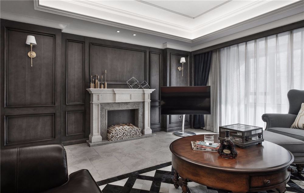 湛江市凱旋花園美式風格三居室裝修案例