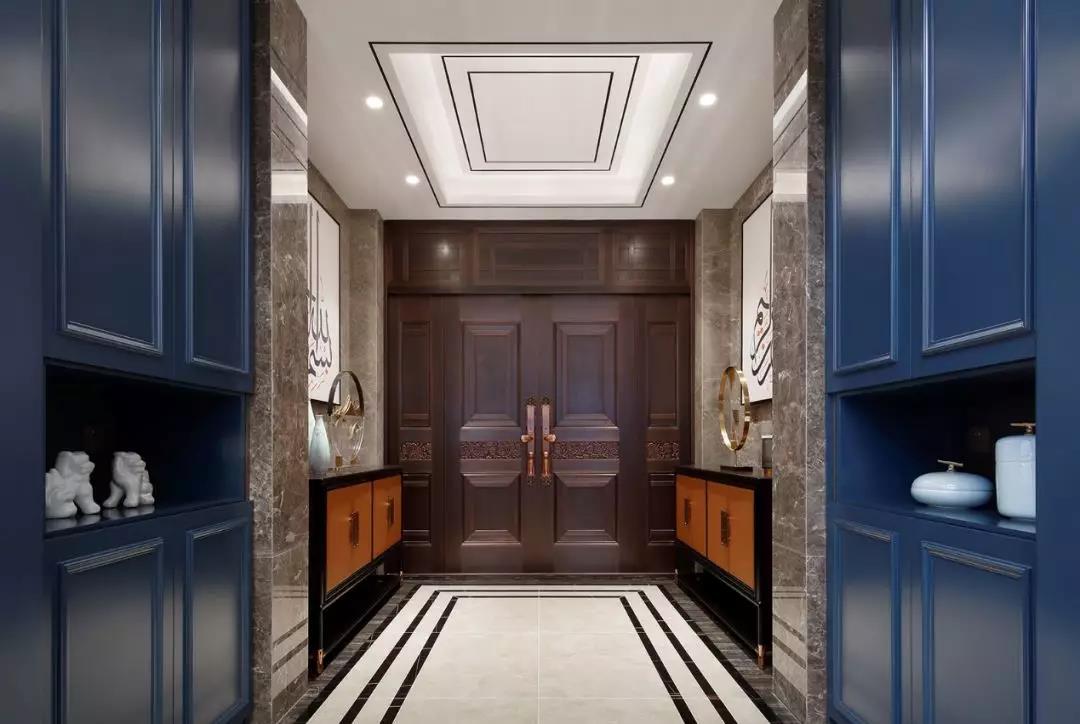 裝修公司新中式風格別墅裝修效果圖-玄關 裝修公司新中式風格別墅裝修效果圖-玄關