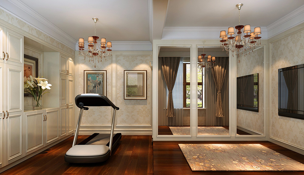 歐式風格別墅裝修設計效果圖-龍光天瀛別墅430平米-別墅健身房裝修設計 歐式風格別墅裝修設計效果圖-龍光天瀛別墅430平米-別墅健身房裝修設計