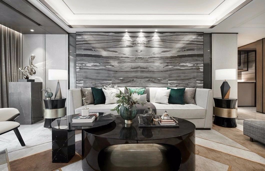 裝修案例現代輕奢風格室內裝修效果圖-客廳 裝修案例現代輕奢風格室內裝修效果圖-客廳