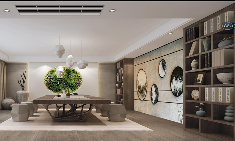 佛山市綠城桂語映月現代簡約風格別墅裝修案例