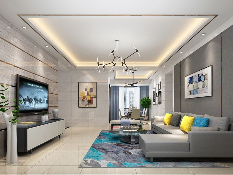 佛山市峰睿公館現代簡約風格三居室裝修案例