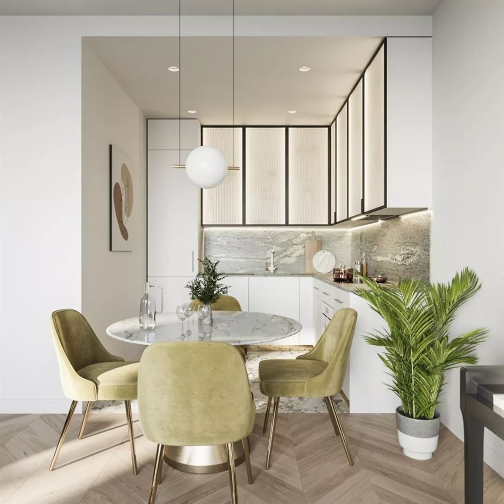 佛山市金茂綠島湖現代簡約風格二居室裝修案例