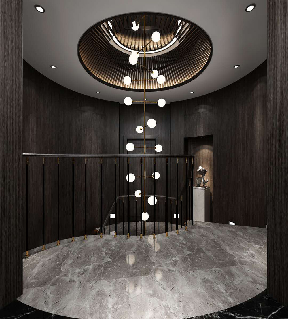 裝修公司現(xiàn)代輕奢風(fēng)格別墅裝修效果圖-梯間 裝修公司現(xiàn)代輕奢風(fēng)格別墅裝修效果圖-梯間