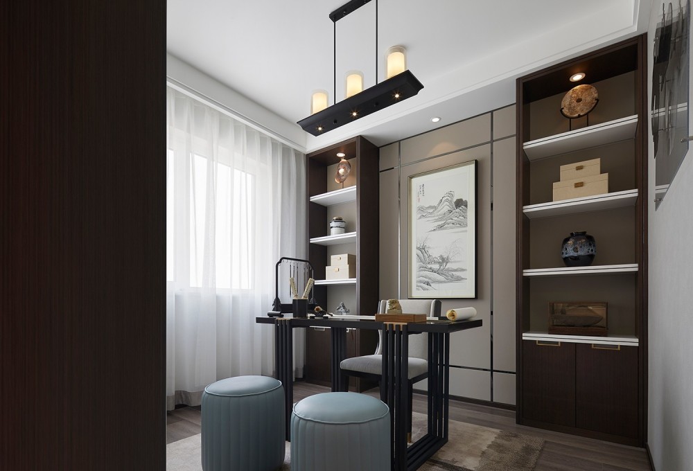 新中式風格室內設計家裝案例-書房 新中式風格室內設計家裝案例-書房
