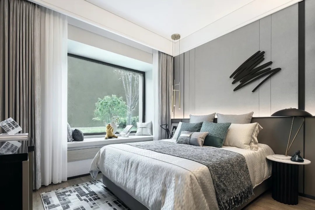 現代輕奢風格家裝設計室內裝修效果圖-主臥 現代輕奢風格家裝設計室內裝修效果圖-主臥