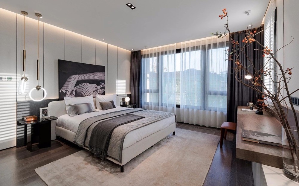 現(xiàn)代輕奢風格室內(nèi)設(shè)計家裝案例-臥室 現(xiàn)代輕奢風格室內(nèi)設(shè)計家裝案例-臥室