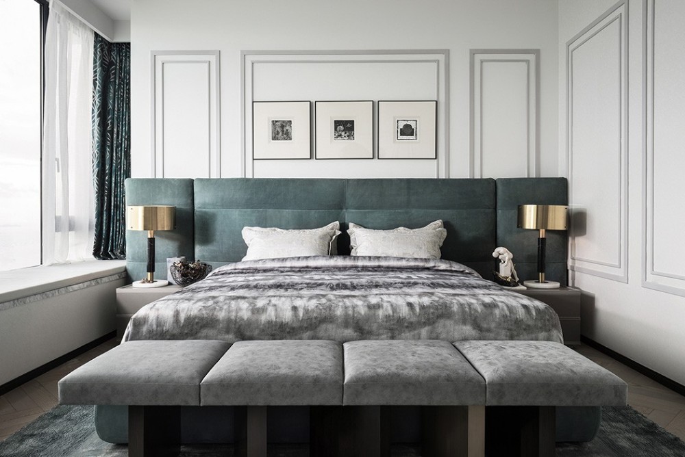 優雅輕奢風格室內家裝案例效果圖-主臥 優雅輕奢風格室內家裝案例效果圖-主臥