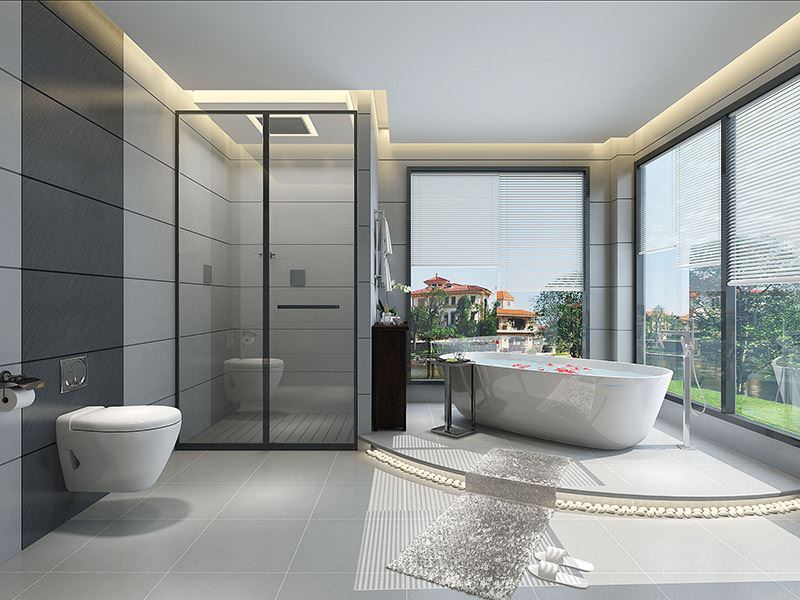 自貢市大安涼水井公路養護段宿舍輕奢風格別墅裝修案例