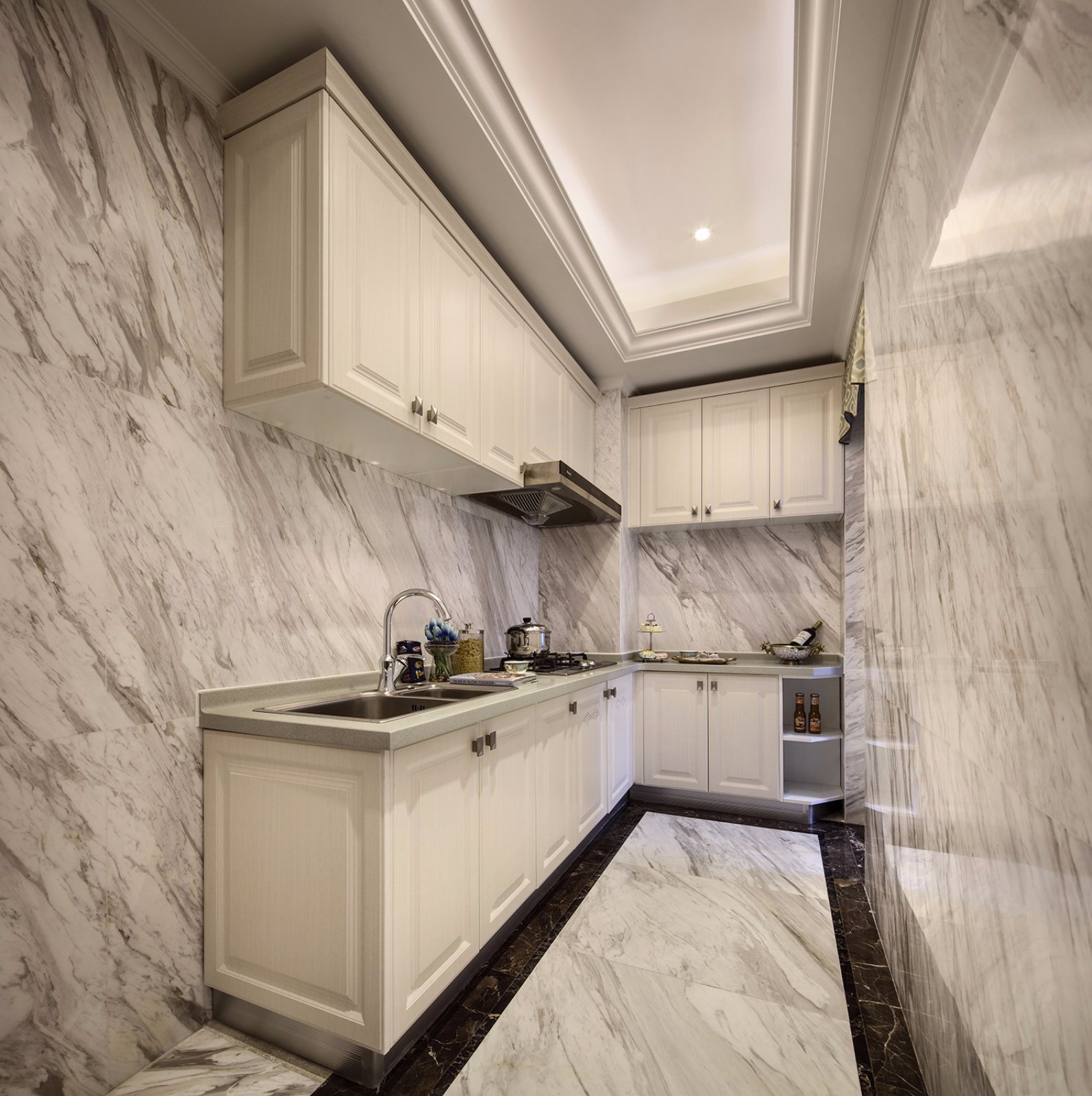 歐式風格家裝設計室內裝修效果圖-廚房 歐式風格家裝設計室內裝修效果圖-廚房