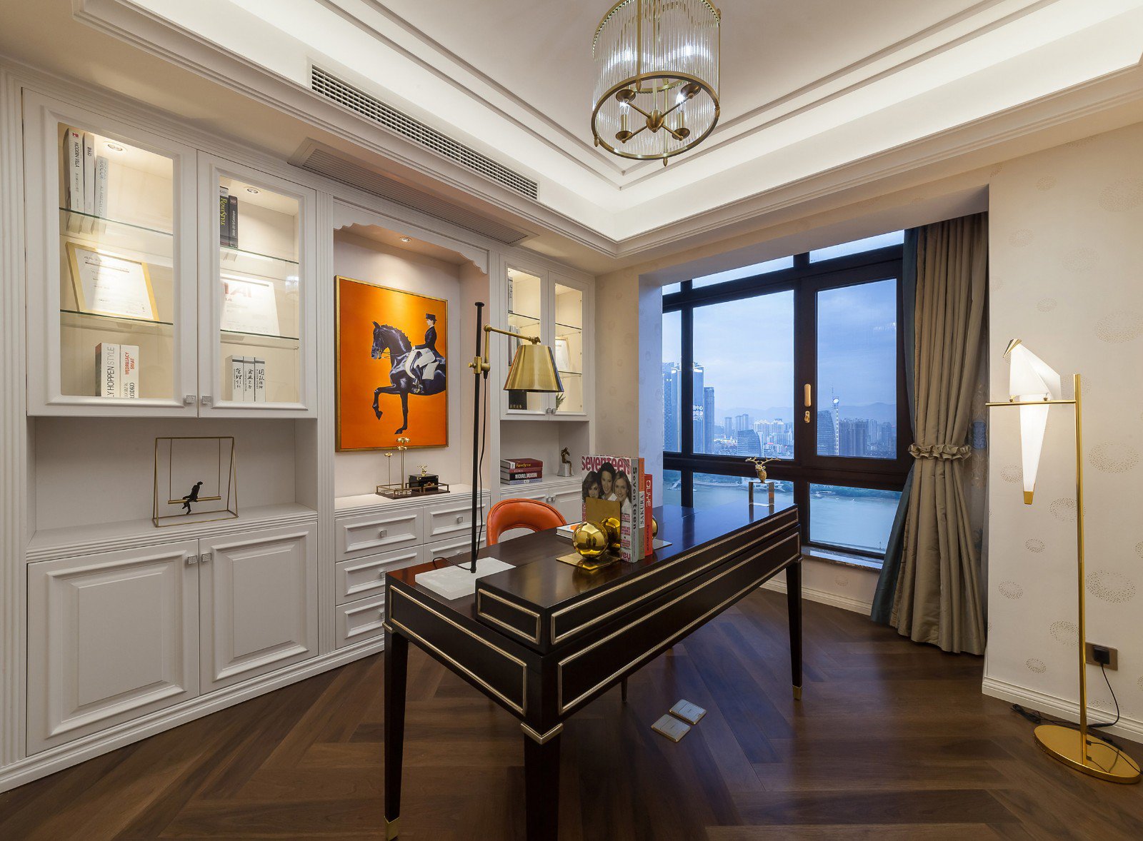 法式風格家裝設計室內裝修效果圖-書房 法式風格家裝設計室內裝修效果圖-書房