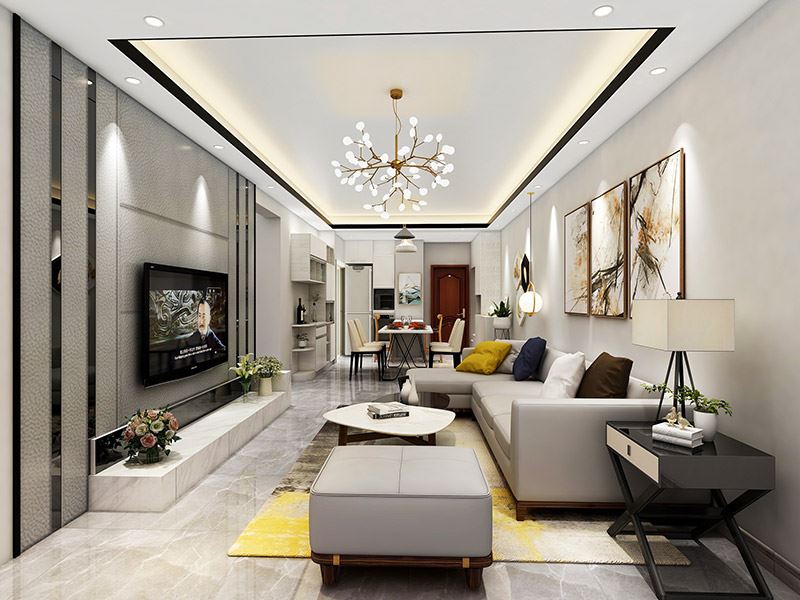 佛山市恒大雅苑現代簡約風格三居室裝修案例