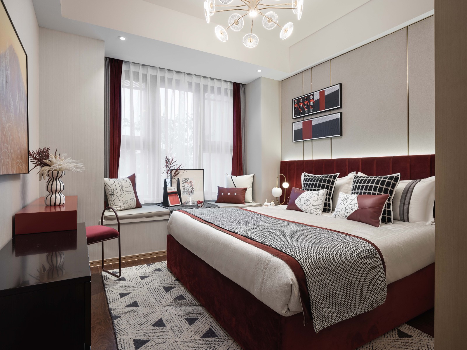 現代輕奢風格室內設計家裝案例-臥室 現代輕奢風格室內設計家裝案例-臥室