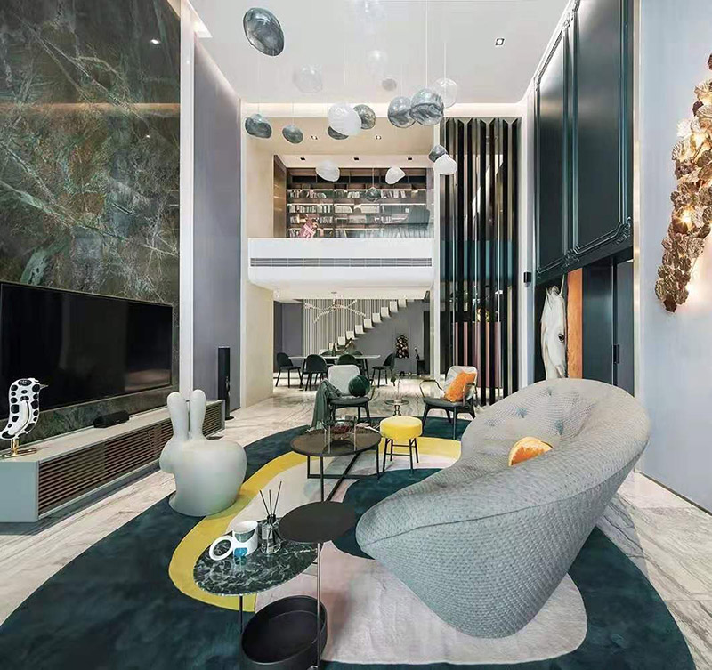 現代前衛風格室內裝修效果圖-一里洋房復式樓200平米-客廳 現代前衛風格室內裝修效果圖-一里洋房復式樓200平米-客廳