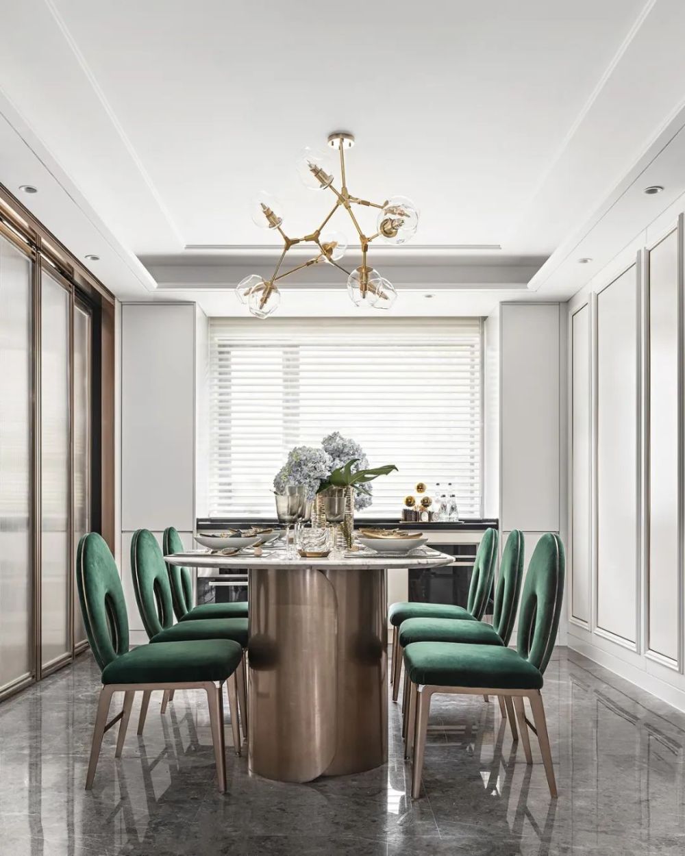 輕奢北歐風格室內家裝案例效果圖-餐廳 輕奢北歐風格室內家裝案例效果圖-餐廳