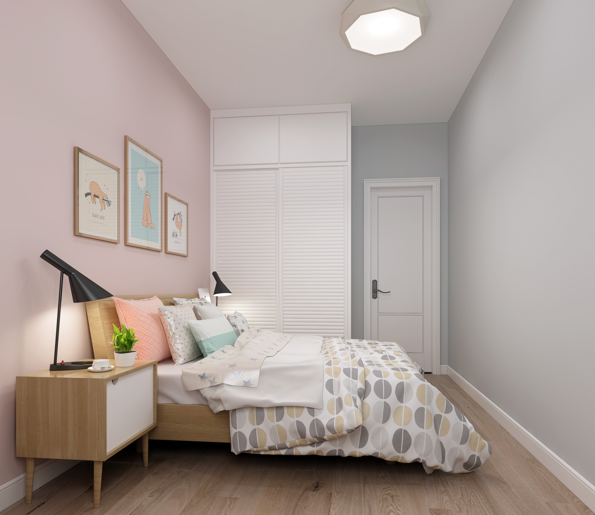 和合新城三居135平米北歐風格裝修案例-臥室 和合新城三居135平米北歐風格裝修案例-臥室