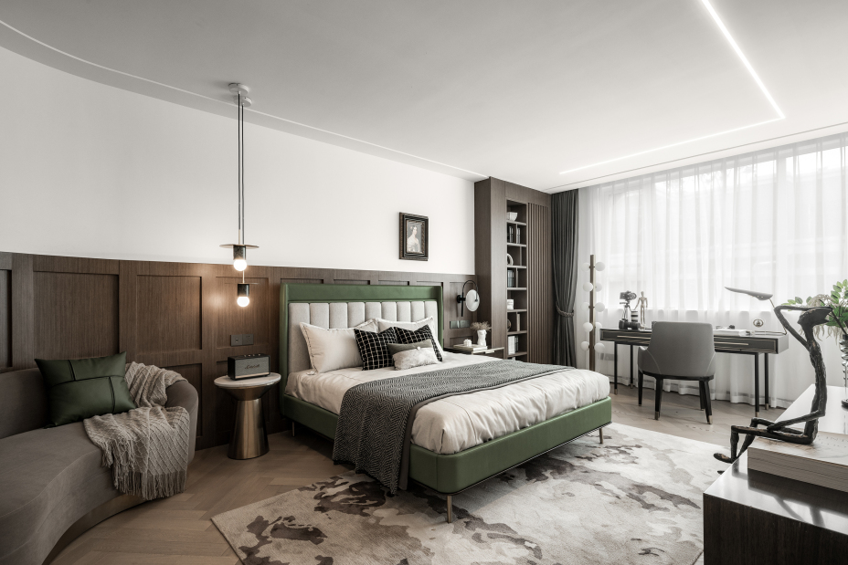 歐式輕奢風格家裝設計室內裝修效果圖-主臥 歐式輕奢風格家裝設計室內裝修效果圖-主臥