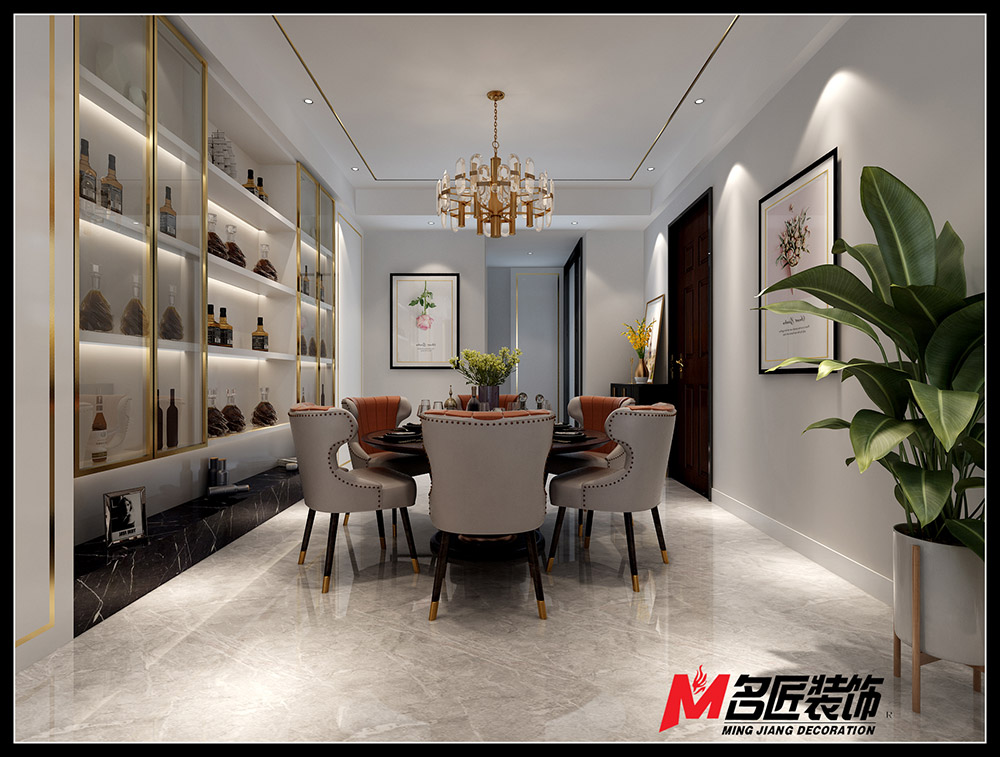輕奢風(fēng)格室內(nèi)裝修效果圖-洋洪小區(qū)三居120平米-餐廳 輕奢風(fēng)格室內(nèi)裝修效果圖-洋洪小區(qū)三居120平米-餐廳