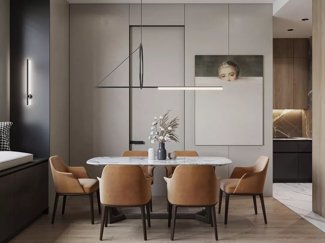 后現(xiàn)代輕奢風(fēng)格家裝設(shè)計(jì)室內(nèi)裝修效果圖-餐廳 后現(xiàn)代輕奢風(fēng)格家裝設(shè)計(jì)室內(nèi)裝修效果圖-餐廳