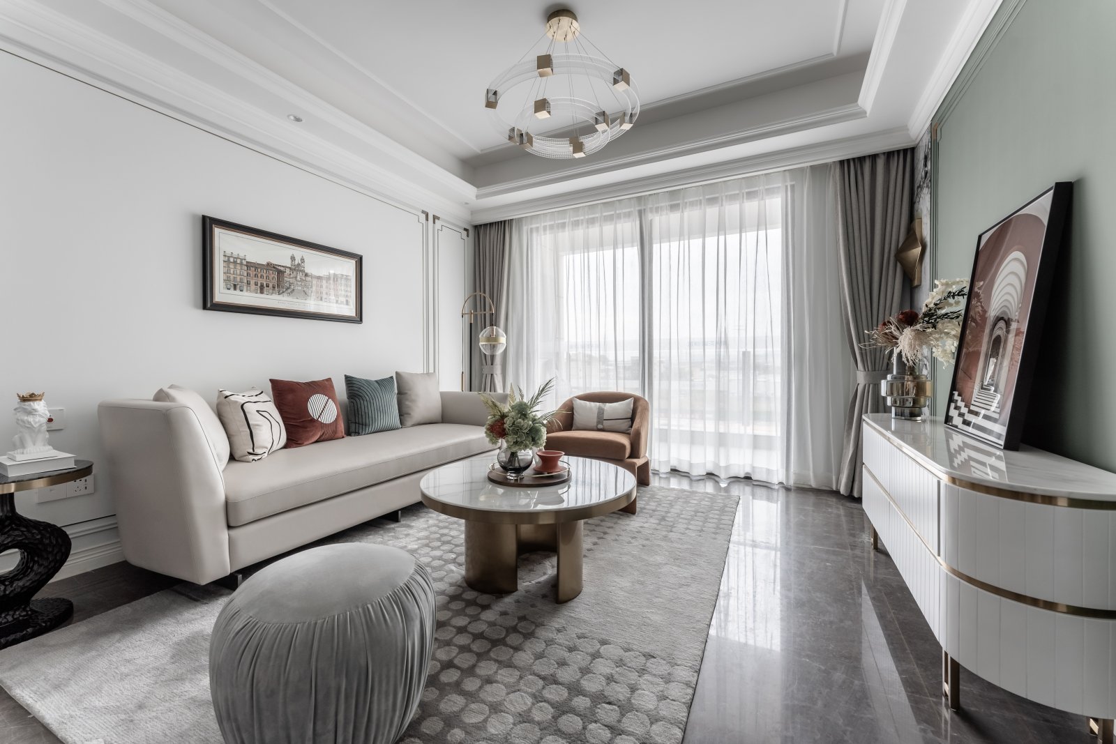 簡歐輕奢風格室內設計家裝案例-客廳 簡歐輕奢風格室內設計家裝案例-客廳