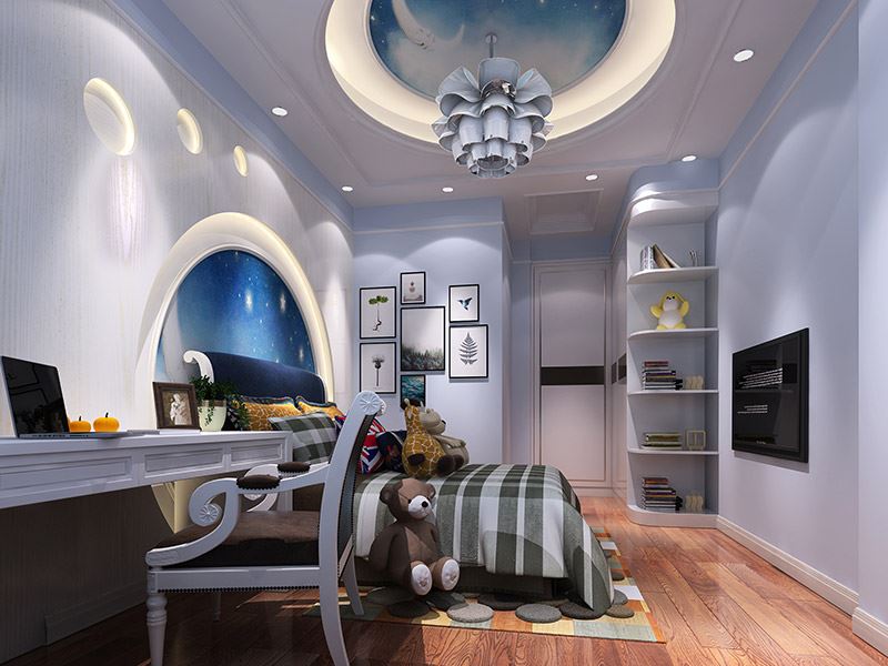 佛山市越秀御湖臺(tái)歐式風(fēng)格三居室裝修案例