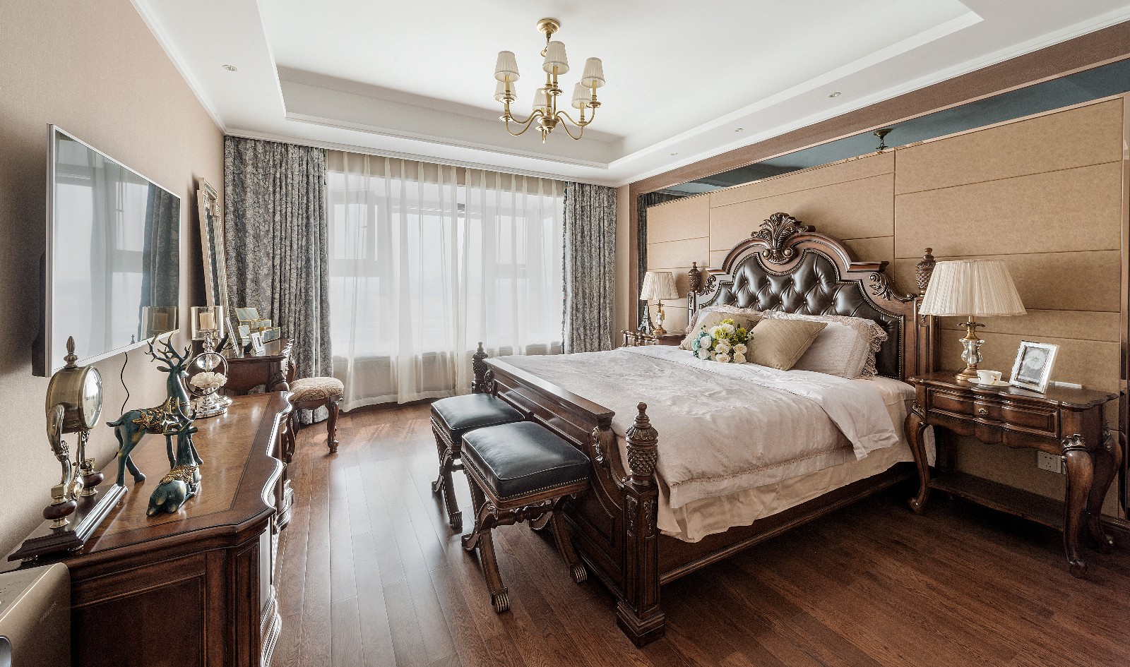 裝修公司奢華美式風格室內裝修效果圖-臥室 裝修公司奢華美式風格室內裝修效果圖-臥室