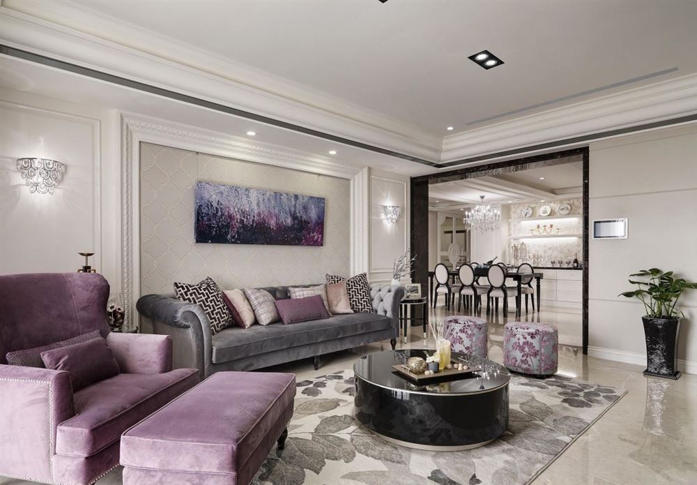 廣州市美林湖國際社區別墅歐式風格四居室裝修案例