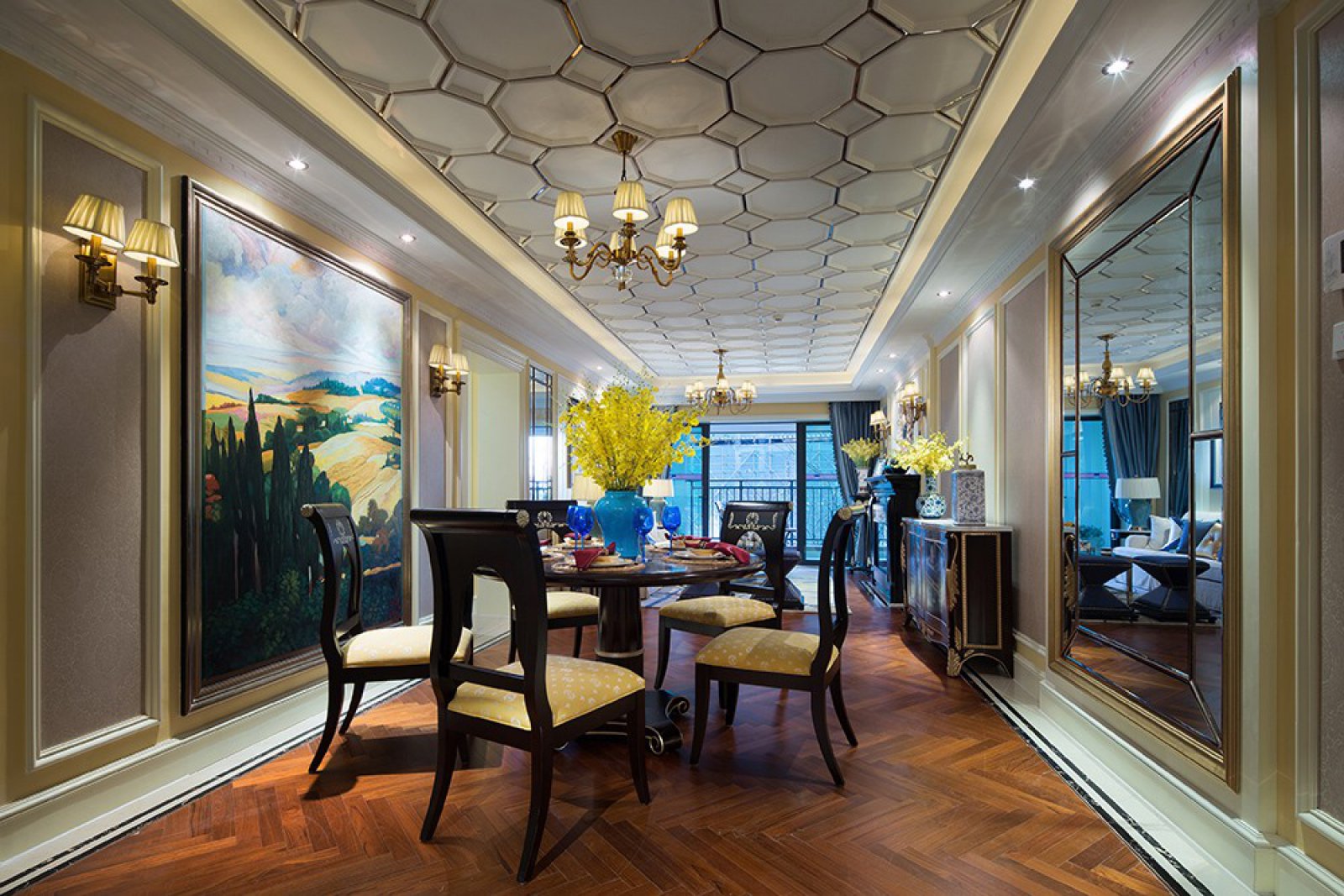 佛山裝修公司歐式田園風格室內(nèi)裝修效果圖-餐廳 佛山裝修公司歐式田園風格室內(nèi)裝修效果圖-餐廳