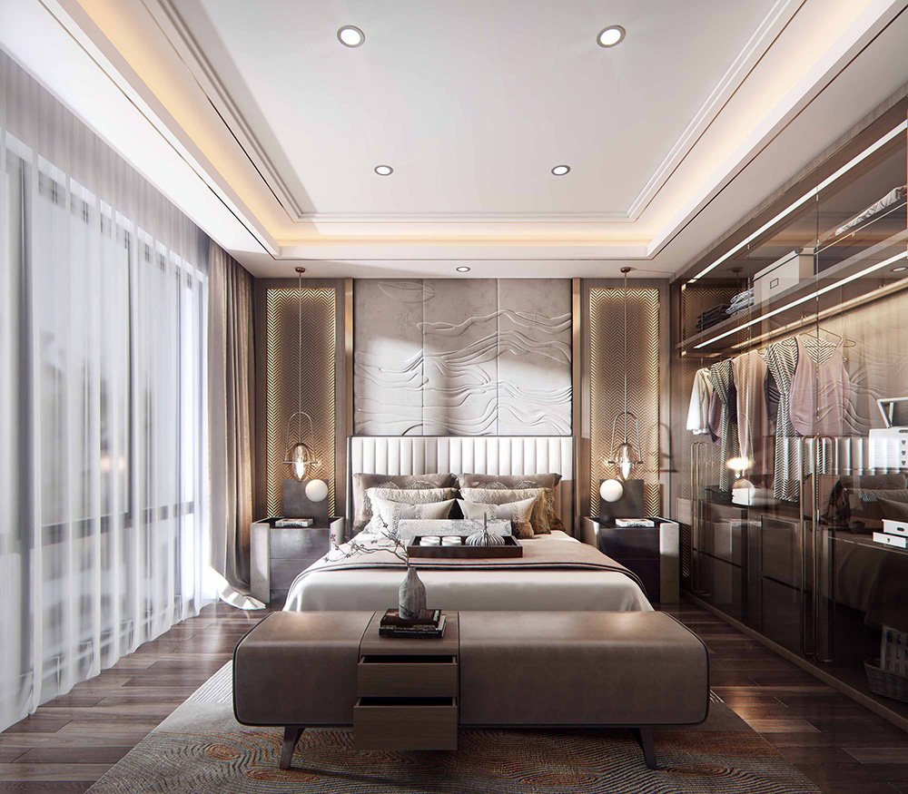 簡歐輕奢風格室內裝修設計效果圖主臥 簡歐輕奢風格室內裝修設計效果圖主臥