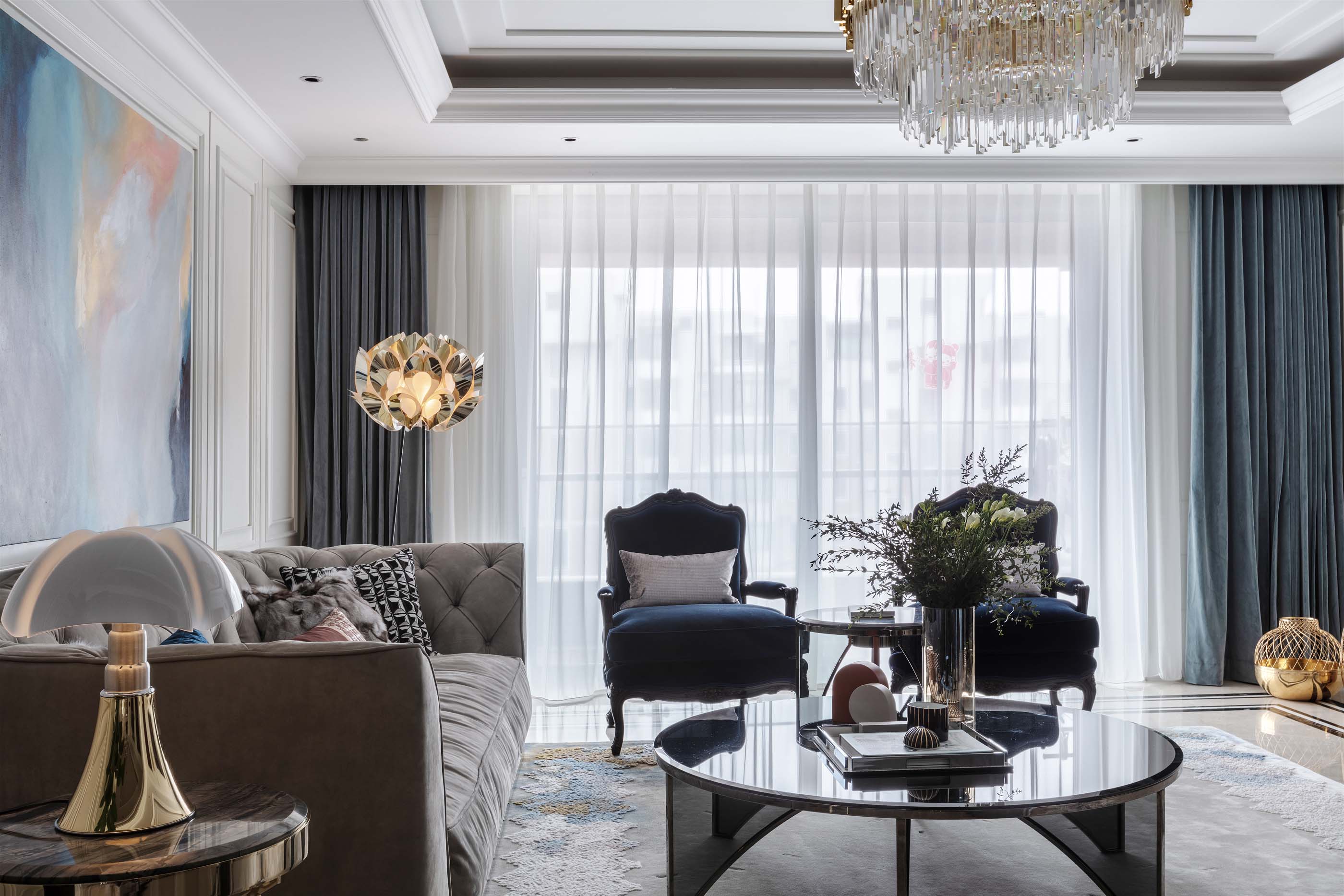 現(xiàn)代輕奢風(fēng)格室內(nèi)家裝案例效果圖-客廳沙發(fā) 現(xiàn)代輕奢風(fēng)格室內(nèi)家裝案例效果圖-客廳沙發(fā)