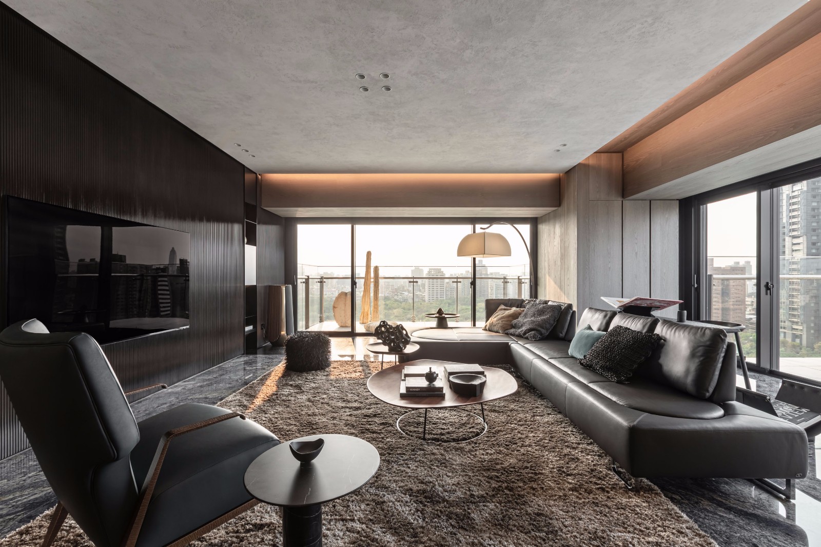 裝修案例現代風格別墅裝修效果圖-客廳 裝修案例現代風格別墅裝修效果圖-客廳