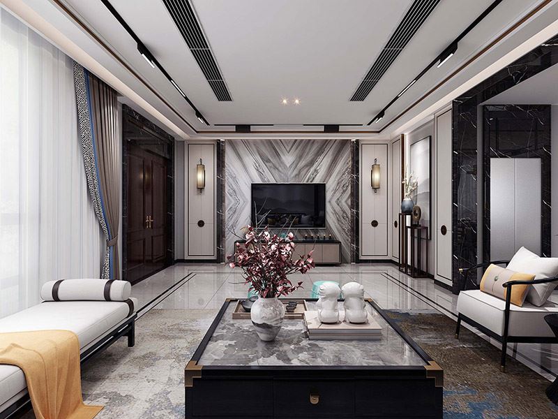 河源市百信&middot;梧桐嘉園新中式風格別墅裝修案例