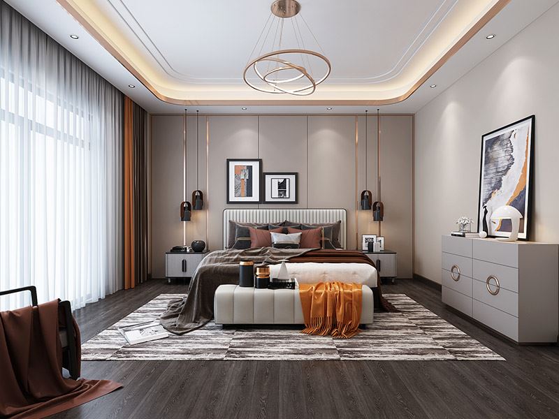 楚雄彝族自治州華府山水小區輕奢風格別墅裝修案例