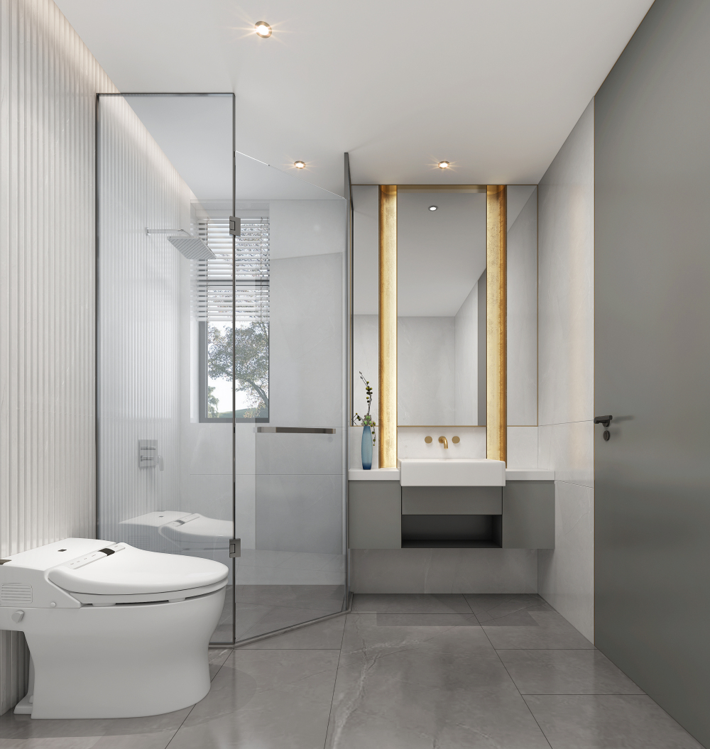 簡歐輕奢風格室內家裝案例效果圖-衛生間 簡歐輕奢風格室內家裝案例效果圖-衛生間