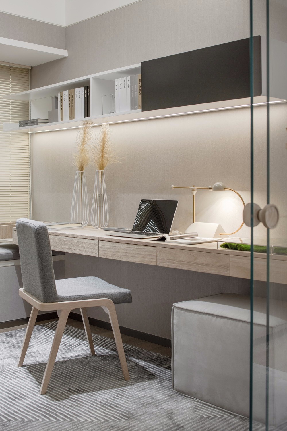 現代簡約風格室內家裝案例效果圖-書房 現代簡約風格室內家裝案例效果圖-書房