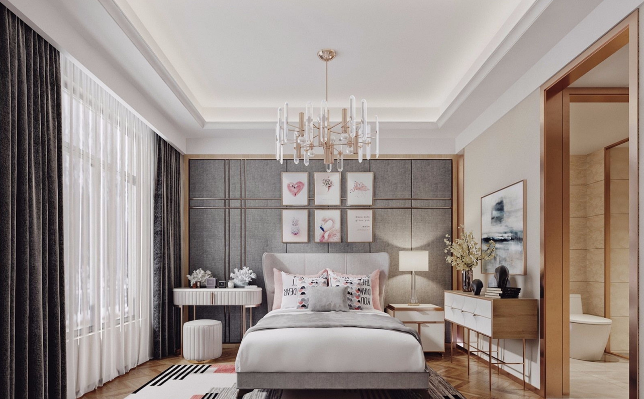 現(xiàn)代前衛(wèi)風(fēng)格室內(nèi)裝修效果圖-萬和國際三居111平米-臥室 現(xiàn)代前衛(wèi)風(fēng)格室內(nèi)裝修效果圖-萬和國際三居111平米-臥室