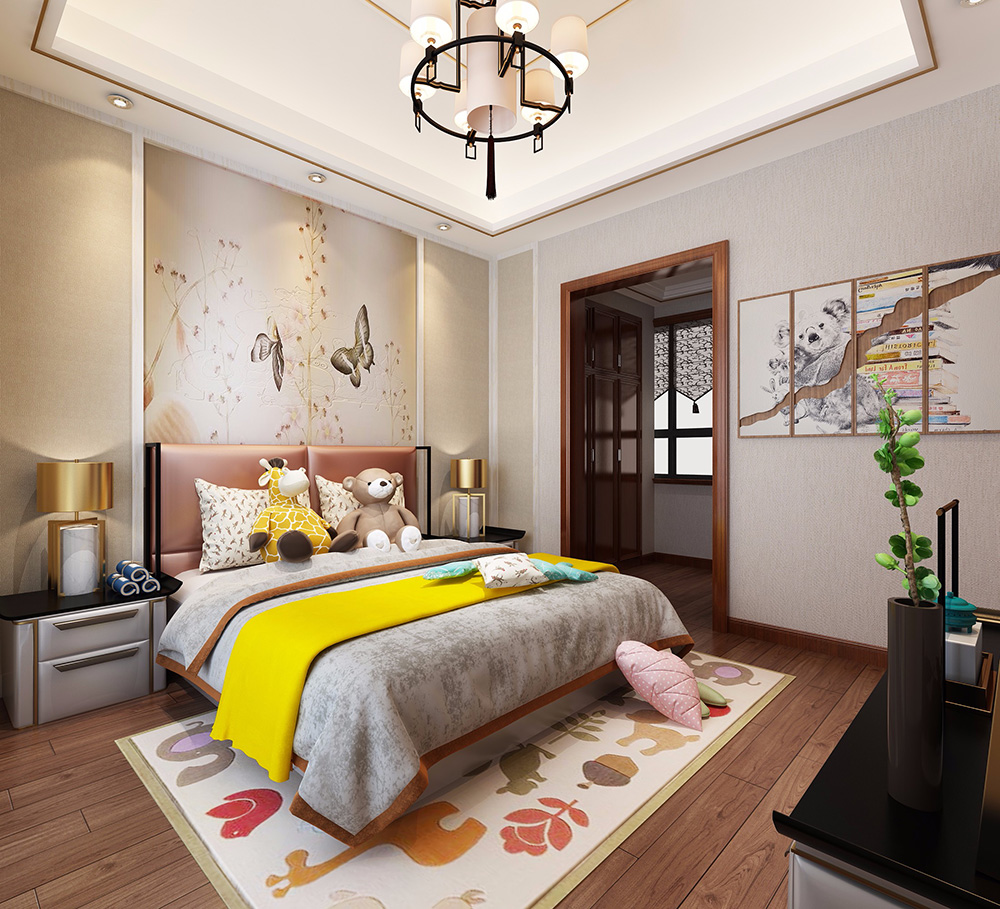 新中式風格別墅裝修設計效果圖-力迅榕墅里別墅450平米-別墅兒童房裝修設計 新中式風格別墅裝修設計效果圖-力迅榕墅里別墅450平米-別墅兒童房裝修設計