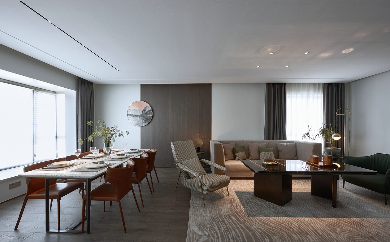 現代簡約風格室內家裝案例效果圖-客餐廳 現代簡約風格室內家裝案例效果圖-客餐廳