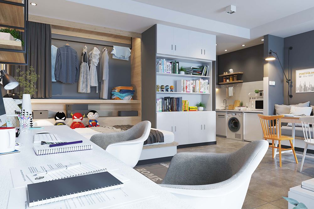 佛山市時代愛車小鎮(佛山)現代簡約風格二居室裝修案例