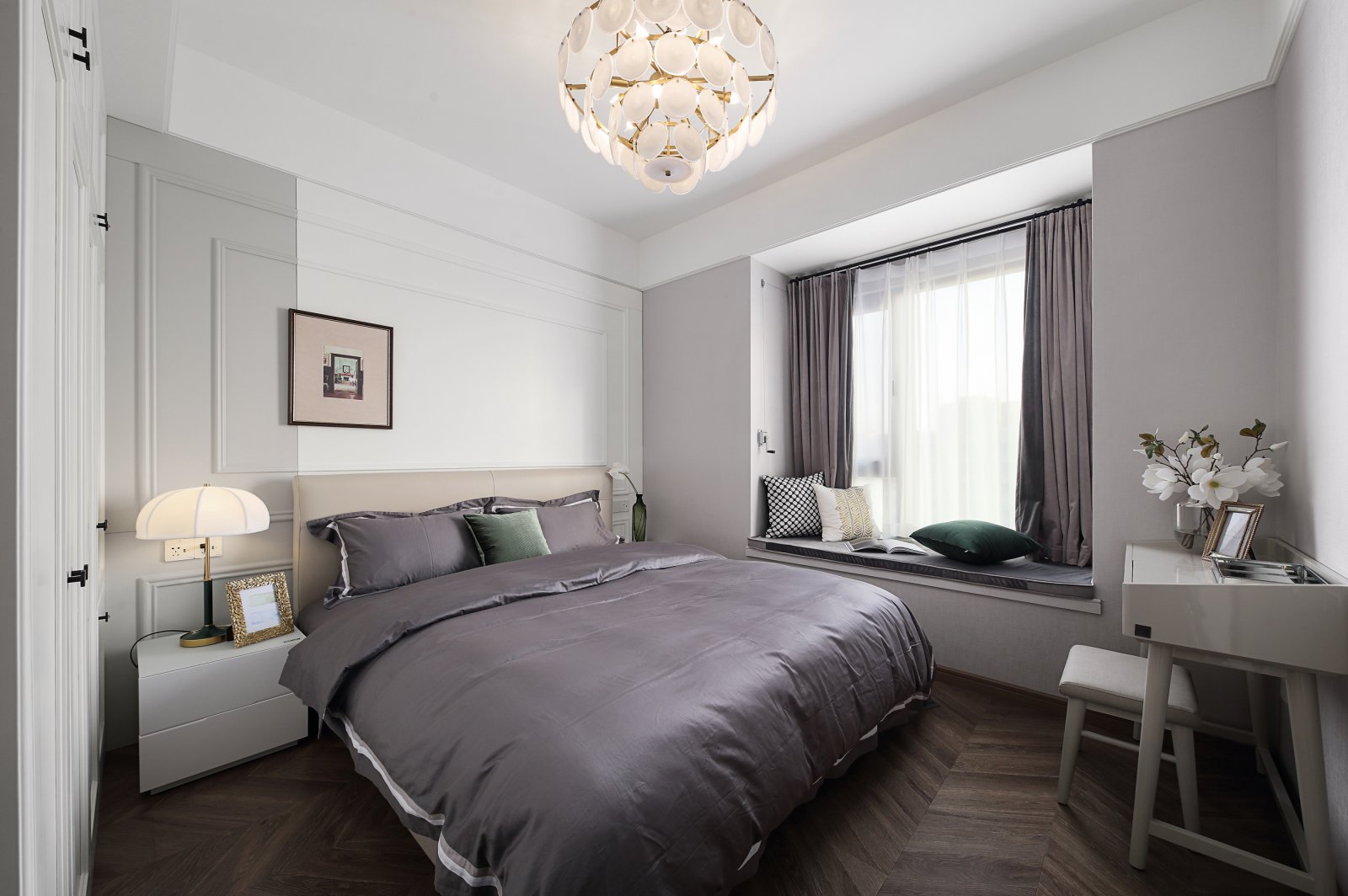 裝修案例輕奢風格室內裝修效果圖-臥室 裝修案例輕奢風格室內裝修效果圖-臥室